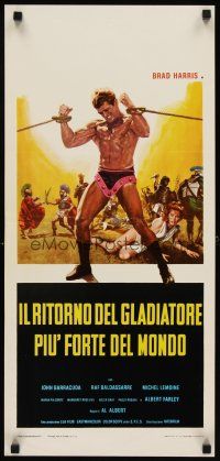 5z387 RETURN OF THE GLADIATOR Italian locandina '71 Albertini, Il ritorno del gladiatore piu forte