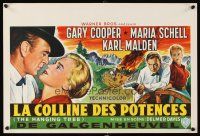 6a016 HANGING TREE Belgian '59 Delmer Daves, cool art of Gary Cooper & Maria Schell!