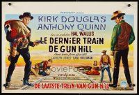 6a021 LAST TRAIN FROM GUN HILL Belgian '59 Kirk Douglas, Anthony Quinn, directed by John Sturges!