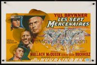 6a027 MAGNIFICENT SEVEN Belgian R71 Yul Brynner, Steve McQueen, John Sturges' 7 Samurai western!