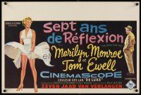 6a002 SEVEN YEAR ITCH Belgian '55 Billy Wilder, great sexy art of Marilyn Monroe & Tom Ewell!