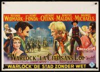 6a064 WARLOCK Belgian '59 cowboys Henry Fonda & Richard Widmark, different art!