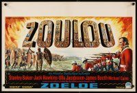 6a067 ZULU Belgian '64 Stanley Baker & Michael Caine classic, different art of soldiers & natives!