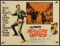 6a240 APACHE RIFLES 1/2sh '64 Audie Murphy vowed to stop the bloodshed of two warring nations!