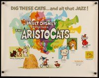 6a243 ARISTOCATS 1/2sh R80 Walt Disney feline jazz musical cartoon, great colorful image!