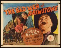 6a252 BAD MAN OF BRIMSTONE 1/2sh '37 headshot of outlaw Wallace Beery + Dennis O'Keefe & Bruce!