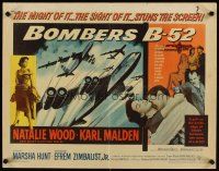 6a273 BOMBERS B-52 1/2sh '57 sexy Natalie Wood & Karl Malden, cool art of military planes!