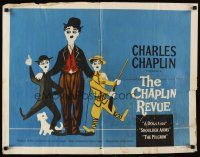 6a299 CHAPLIN REVUE 1/2sh '60 Charlie comedy compilation, great artwork by Leo Kouper!