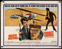6a300 CHARLEY VARRICK 1/2sh '73 Walter Matthau in Don Siegel crime classic!