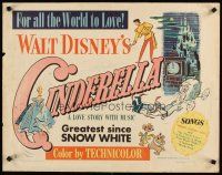 6a303 CINDERELLA style B 1/2sh '50 Walt Disney classic romantic musical fantasy cartoon!