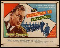 6a315 COURT-MARTIAL OF BILLY MITCHELL 1/2sh '56 c/u of Gary Cooper, directed by Otto Preminger!