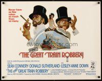 6a376 GREAT TRAIN ROBBERY int'l 1/2sh '79 Jung art of Sean Connery, Sutherland & Lesley-Anne Down!
