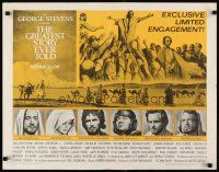 6a378 GREATEST STORY EVER TOLD 1/2sh '65 George Stevens, Max von Sydow as Jesus!