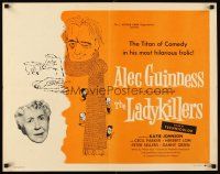 6a426 LADYKILLERS 1/2sh '55 cool art of guiding genius Alec Guinness, gangsters!