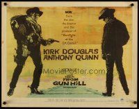 6a431 LAST TRAIN FROM GUN HILL style A 1/2sh '59 Kirk Douglas, Anthony Quinn, Sturges directed!