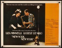 6a475 NEW YORK NEW YORK 1/2sh '77 Robert De Niro plays sax while Liza Minnelli sings!