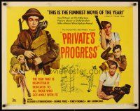6a511 PRIVATE'S PROGRESS 1/2sh '56 John Boulting directed, Richard Attenborough, Dennis Price