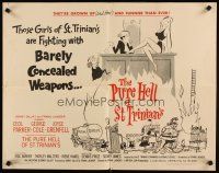 6a512 PURE HELL OF ST TRINIAN'S 1/2sh '61 English comedy, sexy artwork, barely concealed weapons!