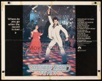 6a542 SATURDAY NIGHT FEVER int'l 1/2sh '77 disco dancer John Travolta & Karen Lynn Gorney!