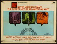 6a548 SECRET LIFE OF AN AMERICAN WIFE 1/2sh '68 Walter Matthau & sexy Edy Williams give sex lessons!