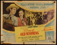 6a570 SONG OF OLD WYOMING 1/2sh '45 Jennifer Holt, Eddie Dean cowboy western musical!