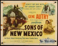 6a572 SONS OF NEW MEXICO style B 1/2sh '49 Gene Autry & Champion lead cavalry vs range renegades!