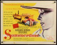 6a589 SUMMERTIME style A 1/2sh '55 Katharine Hepburn went to Venice a tourist & came home a woman!