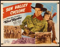 6a590 SUN VALLEY CYCLONE style A 1/2sh '46 Wild Bill Elliott as Red Ryder w/young Robert Blake!