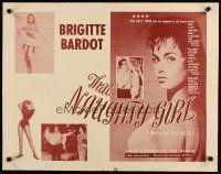 6a609 THAT NAUGHTY GIRL 1/2sh '58 full-length & super close image of sexy Brigitte Bardot!