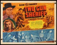 6a629 TWO GUN SHERIFF style A 1/2sh '41 cool image of Don 'Red' Barry, Lynn Merrick!