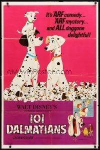 6c686 ONE HUNDRED & ONE DALMATIANS 1sh R69 most classic Walt Disney canine family cartoon!