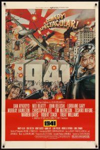 6c015 1941 style D 1sh '79 Spielberg, art of John Belushi as Wild Bill by David McMacken!