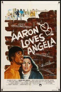 6c027 AARON LOVES ANGELA style a 1sh '75 Moses Gunn, Kevin Hooks, Irene Cara, blaxploitation romance!