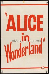 6c043 ALICE IN WONDERLAND local theater 1sh '76 x-rated, sexy Playboy cover girl Kristine De Bell!