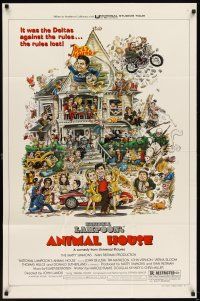 6c062 ANIMAL HOUSE style B 1sh '78 John Belushi, Landis classic, art by Rick Meyerowitz!