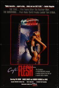 6c170 CAFE FLESH video/theatrical 1sh '82 Pia Snow, Marie Sharp, post nuclear sexy sci-fi!