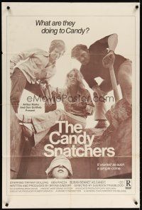 6c177 CANDY SNATCHERS 1sh '73 sexy Tiffany Bolling kidnapped, what are they doing to Candy?