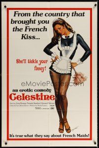 6c189 CELESTINE 1sh '74 Jesus Franco, it's true what they say about French Maids!