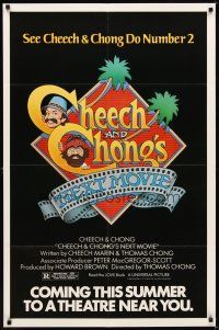 6c197 CHEECH & CHONG'S NEXT MOVIE advance 1sh '80 see Cheech Marin & Tommy Chong do number 2!