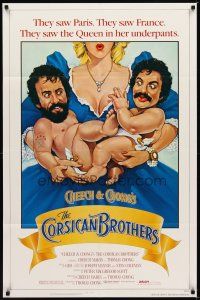 6c199 CHEECH & CHONG'S THE CORSICAN BROTHERS 1sh '84 art of Cheech Marin & Tommy Chong as babies!