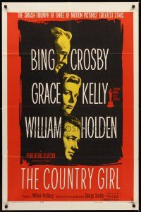6c234 COUNTRY GIRL 1sh R59 Grace Kelly, Bing Crosby, William Holden, by Clifford Odets!