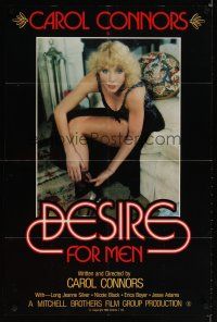 6c275 DESIRE FOR MEN 1sh '81 Long Jeanne Silver, great image of sexy Carol Connors!