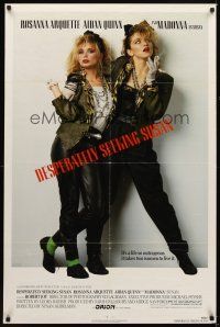 6c277 DESPERATELY SEEKING SUSAN 1sh '85 Madonna & Rosanna Arquette are mistaken for each other!