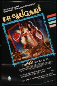 6c298 DR. CALIGARI video 1sh '89 Madeleine Reynal in wacky sexy female version!