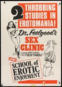 6c299 DR. FEELGOOD'S SEX CLINIC/SCHOOL OF EROTIC ENJOYMENT 1sh '74 throbbing double-bill!