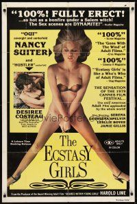6c316 ECSTASY GIRLS 1sh '79 sexy Oui covergirl Nancy Suiter & Hustler centerfold Desiree Costeau!
