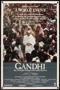 6c414 GANDHI 1sh '82 Ben Kingsley as The Mahatma, directed by Richard Attenborough!
