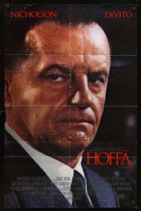 6c488 HOFFA style A int'l DS 1sh '92 huge close-up of Jack Nicholson as Jimmy Hoffa!