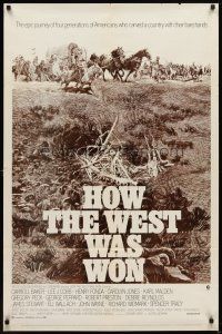 6c502 HOW THE WEST WAS WON 1sh R70 John Ford epic, Debbie Reynolds, Gregory Peck & all-star cast!