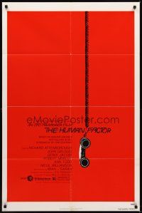 6c504 HUMAN FACTOR 1sh '80 Otto Preminger, cool art of hanging telephone by Saul Bass!